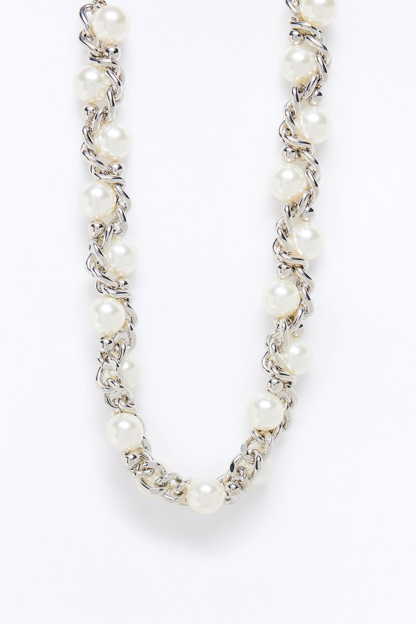 Tonia Pearls Choker - Silver